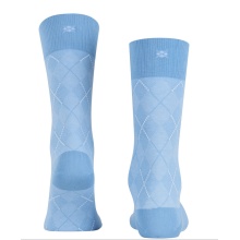 Burlington Daily Sock Crew Carrington azure blue Men - 1 Pair